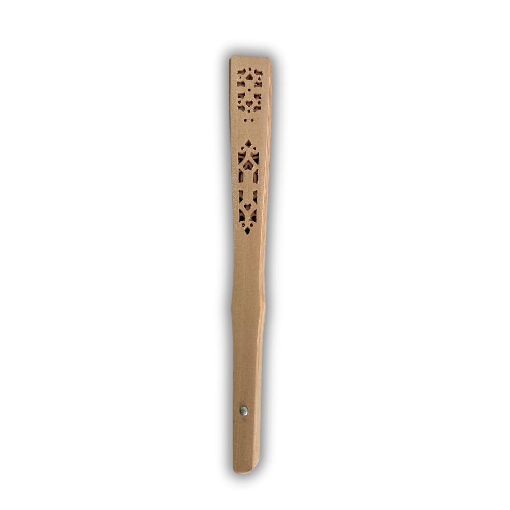 VENTAGLI VENTAGLIO IN LEGNO INTAGLIATO PER MATRIMONIO KIT WEDDING SPOSA (20CM, 60)