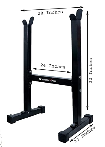 Image of Heavy Duty 2X2 Bicep Stand for Biceps & Triceps Exercises Color-Black, Material-Iron