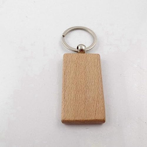 Regalos de bricolaje con llaveros de madera rectangulares DIY 5