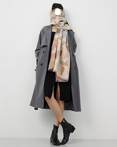 CORIRESHA Women's Cute Cat Scarf Cashmere Feel Elegant Winter Warm Shawl Holiday Gift2