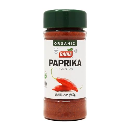 Image of Badia Organic Paprika, 2 oz - Sweet & Smoky Flavor, Ground Red Pepper for Cooking, Seasoning, and Garnishing