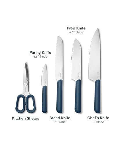 image for Caraway Kitchen Knife Set & Wooden Utensil Set - Made With Premium Ger