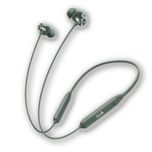 Image of boA Trending Bluetooth Neckband with Mic, Type C Fast Charging, Soft Silicone Neckband, Clear Voice Calls, Comfort Fit All Day for Workout Office Travel, Compatible with Android and iOS Devices