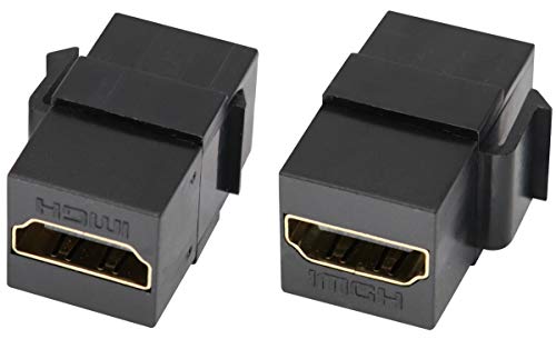 AAOTOKK Coupleur HDMI femelle à femelle 3D 4K plaqué or, 2 pack noir