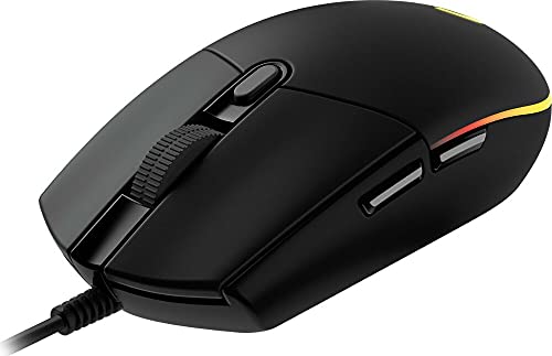 Logitech Gaming Mouse G102 LIGHTSYNC Maus für Rechtshänder, Optisch, 6 Tasten, kabelgebunden, USB, schwarz