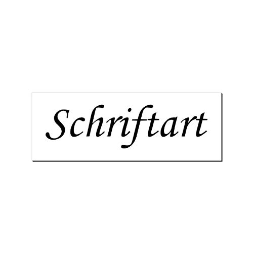 Bütic GmbH Klingelschild Namensschild Türschild selbstklebend 50-70mm - Größe/Farbe/Schrift, Farbe:Weiß/Text Schwarz, Größe:50x15mm