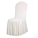 Kentop - Coprisedia elasticizzato, copertura per sedie a pieghe, rivestimento per sedie, per matrimoni, decorazioni, per sedie da hotel, bianco