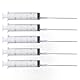 5-teiliges 20-ml-Spritzentinten-Nachfüllwerkzeug mit 5-teiliger 10-cm-Flachnadel, Wiederverwendbar, Große Kapazität für das Büro