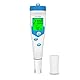 pH Messgerät Wasser, Gleichzeitige Anzeige pH Messgerät und Pool Salzgehalt Messen, Neuer Verbesserter pH EC Messgerät Salzmessgerat Pool Tester für Whirlpools, Spas, Aquarium, Salzmessgerät Koi
