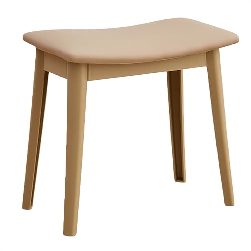 Taburete de tocador con asiento acolchado y cojín de espuma de alta resistencia para dormitorio y entrada