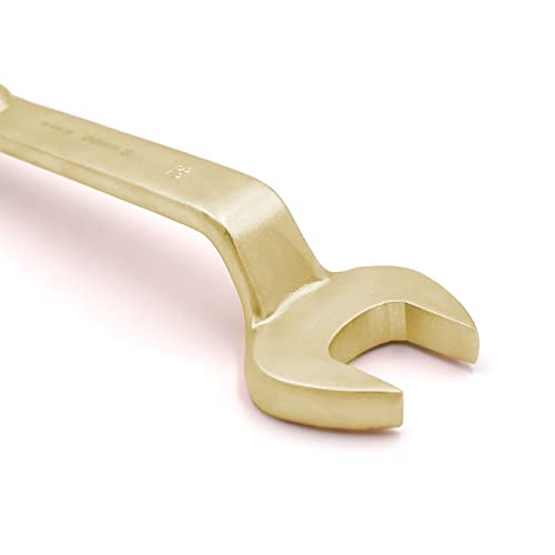WEDO Spark-free single open-end wrench, construction key with pin 60 degrees, explosion-proof construction wrench, safety, aluminium bronze, BAM/FM/DIN standard, size 24 mm - Image 3
