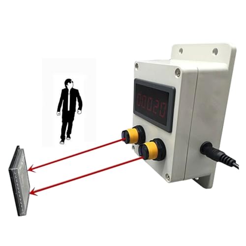Contatore Digitale a LED - Contatore di Flusso di Persone a Parete 0-99999 con induzione Automatica e Distanza di rilevamento di 300 cm per supermercati, ristoranti, parchi, MUS,