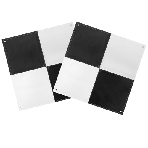 Image of 24''X24'' Drone Survey Ground Control Point GCP, UAV Aerial Survey Mapping Target, GCP Survey with Center Pass Through, Visible from 400 Feet, Compatible with Surveying Equipment, 2 pcs