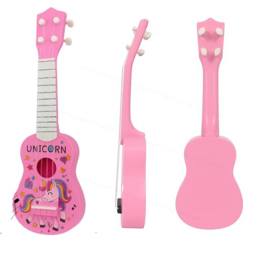 Toy Imagine™ Toy Guitar for Kids | 4 String Ukulele Guitar for Beginners | Musical Instrument Toy Gift for Boys Girls Age 3–10 |Toddlers & Children (17 Inch Unicorn Theme) - Image 2 thumbnail