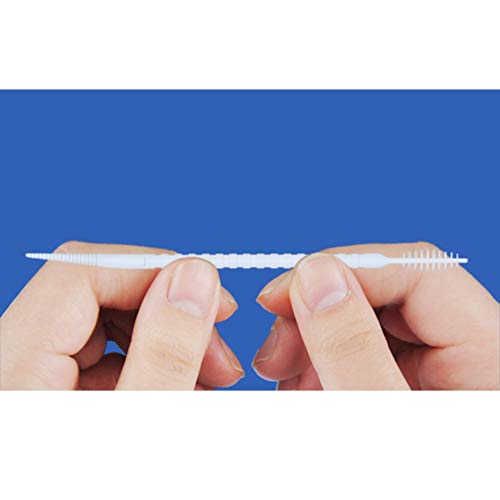 300 escovas interdentais de cabeça dupla, palitos de dentes de plástico para uso doméstico e viagens