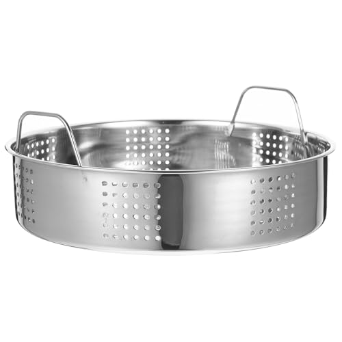 BEBEMOKO Cesta de Vapor de Alimentos Inoxidable con Asas Prácticas para Cocinar Verduras y Calentar Pan para Hogar y