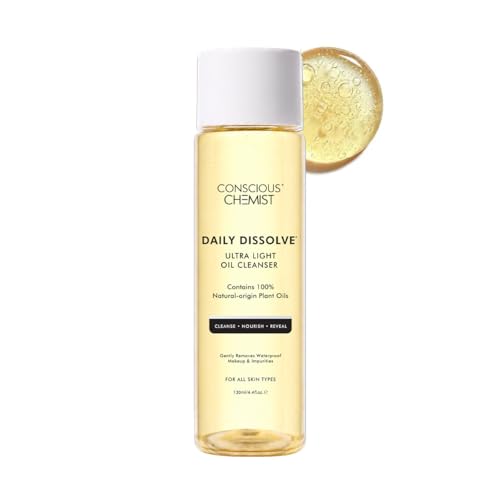 Image of Conscious Chemist Makeup Cleansing Oil | 130ml | Makeup Remover & Light Daily Cleanser for All Skin Types | Removes Waterproof Makeup, SPF & Impurities | Soft & Glowing Skin - For Men & Women