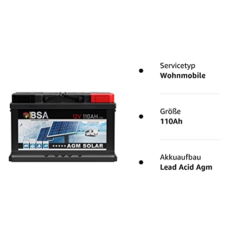 AGM-Batterie für Wohnmobile von BSA Battery