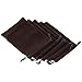 PATIKIL 18x12cm Microfiber Pouch, 10Pcs Soft Storage Drawstring Gift Bag for Glasses Wedding, Brown