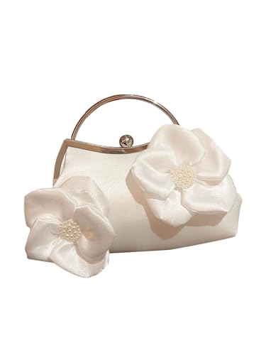 Image of Verdusa Women's Bowknot Evening Bag Ruched Clutch Purse Party Handbag with Chain Strap