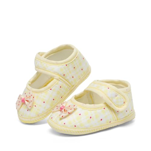 Baby Girl Dress Shoes,Infant Toddler First Walking Mary Jane Flats with Bowknot Non-Slip Soft Sole Wedding Princess2
