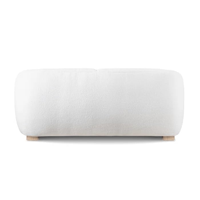 Image of Kaniel Premium Boucle Fabric 2 Seater Sofa for Living Room and Offices (White, 2 Seater)