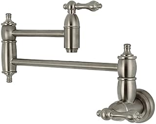 Kingston Brass KS3108AL Restoration Pot Filler, Brushed Nickel,8-1/8-Inch Spout Height