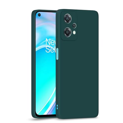 Image of Outlouders Back Cover for OnePlus Nord Ce 2 Lite 5G | Camera Protection | Durable Soft Matte Silicone Bumper Case (Green)