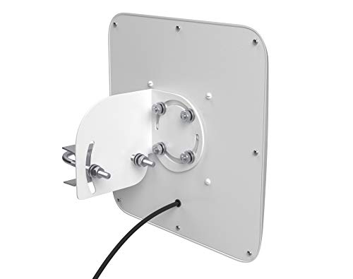 Outdoor Wifi Antenna Extender Bas-2307, 15 Db Gain Flat Panel Extender Up To Half-Mile For Dual Band 2.4/5 Ghz Routers With Detachable Antennas Only #TOP4