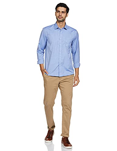 Image of Max Men's Cotton Solid Full Sleeves Regular Fit Formal Shirt