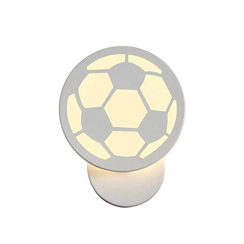 Preisvergleich Produktbild XLHJFDI 10W energiesparende energiesparende Acryl-Wandleuchte aus Acryl (Fußball) einfache Nachttischlampe postmoderne Gang Treppenhaus Wandleuchte dreifarbiges Licht