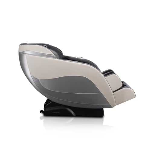 Image of ROBOTICVIBE RV2020 Massage Chair - Led Touch, 20 Auto Wellness Programs, Rotary Switch, Full Body Airbag and Zero Gravity. Ultimate Comfort Massage Chair for Full Body at Home (RV2020 - White & Grey)