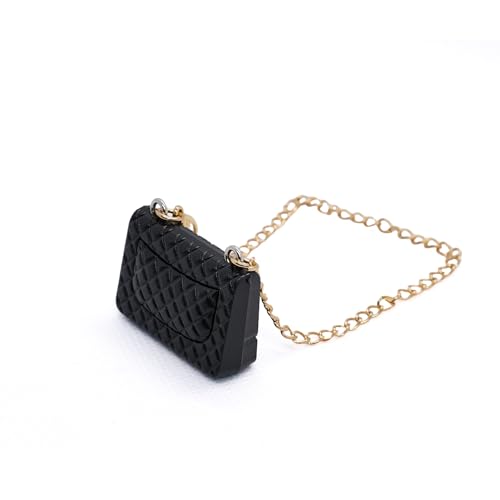 17cm Doll Bag - Premium Handmade Bag - Luxury Chic Style Set High-End Fashion Accessories (No Doll, Only a Bag) - LLBlack — view 3