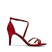 DREAM PAIRS Women's Fashion Stilettos Open Toe Pump Heel Sandals,Size 6.5,Red-Suede,GIGI