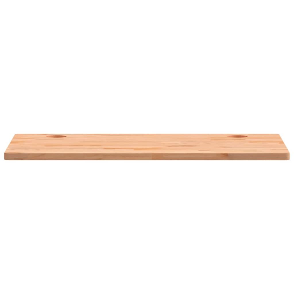 vidaXL Piano Scrivania 110x60x2,5 cm in Legno Massello di Faggio