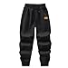 JPLZi Mens Athletic Sweatpants Mens Pants with Zipper Pockets Sweatpants for Men Drawstring Waisted Joggers Casual Loose Fit Cuffed Leg Pants Fashion Streetwear with Pockets Black
