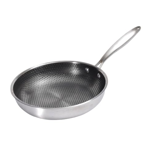 LIFKOME Sartén Alveolar Inoxidable Sartén Panal con Plano Huevos y Filetes Ergonómico y Distribución Uniforme del Calor las Estufas