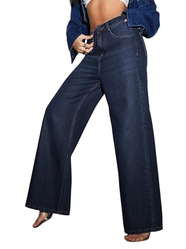 Image of Miss Chase Women's Wide Leg High Rise Denim Jeans