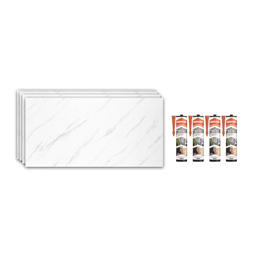 IZODEKOR SPC Wandpaneele Natursteinoptik Dunkelgrau 60x120cm