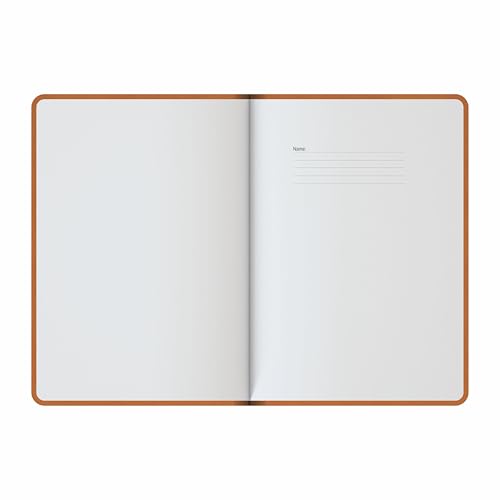 Image of Anupam Hexy A5 Unruled, Notebook | 192 Pages, 80 GSM Plain Journal | Leather Textured PU | 2026 Office Notebook -for journaling, writing, Note Taking, Diary for women and men (Brown)