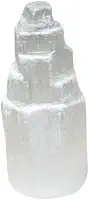 Torre de Selenita Bruta Pedra Natural Selenita 6cm Clareza Limpeza Energética Cristal para Purificação de Ambientes e Equilíbrio Energético Pedras Naturais para Terapias e Decoração