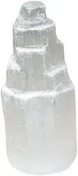 Torre de Selenita Bruta Pedra Natural Selenita 6cm Clareza Limpeza Energética Cristal para Purificação de Ambientes e Equilíbrio Energético Pedras Naturais para Terapias e Decoração