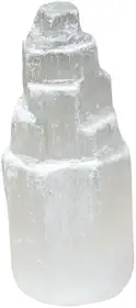 Torre de Selenita Bruta Pedra Natural Selenita 6cm Clareza Limpeza Energética Cristal para Purificação de Ambientes e Equilíbrio Energético Pedras Naturais para Terapias e Decoração