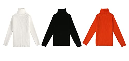 Image of Baby Kids Winter High Neck Thermal Top Pack of 03(White,Red and Black)