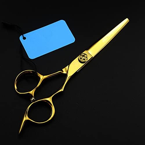 Hair Cutting Scissors 6 Inch Professional Japan 440c Steel Gold Cut Haircut Scissor Thinning Barber Shears Hairdresser Set(Cutting)