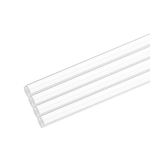 Image of MECCANIXITY 8pcs Acrylic Round Rods 1 /4 inch x 8 inch Clear Acrylic Dowel Rods Sticks Plastic Sticks Strip for DIY Crafts Lighting Gardening Decoration - 6mm x 200mm