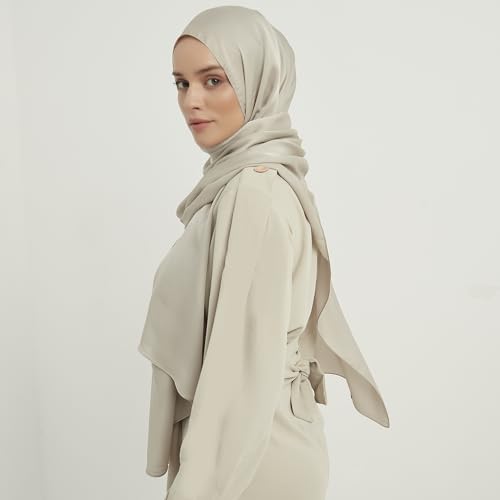 KARACA Muslim Hijab Scarf for Women | Silk Appearance Embossed Textured Head Scarf 27" - 78" Shawl Scarves Islamic Turban4