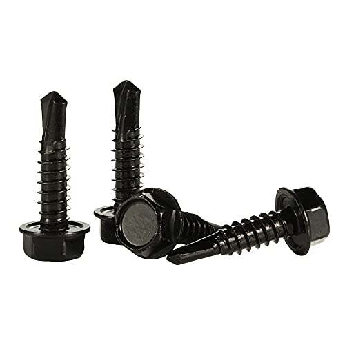 Mellewell ZWZGB-1.10X3/4-100 #10 X 3/4 Inch Hex Washer Head Self Drilling Screws, 410 Stainless Steel Self Tapping Sheet Metal Screws thumb #4