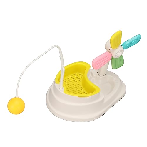 Juguete Multifuncional para Molino de Viento con Lavabo de Hierba para Gatos para Juegos Interactivos para Gatos, Alivio de la Ansiedad y Prevención de Bolas de Pelo, Adecuado para Todos los
