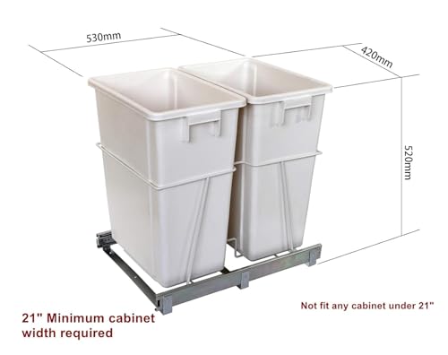 Caneca de basura doble 70 litros para cocina miniatura 3
